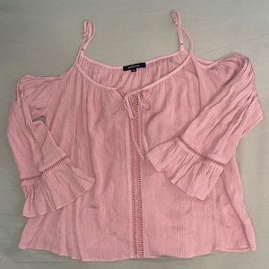 Pink flowy blouse